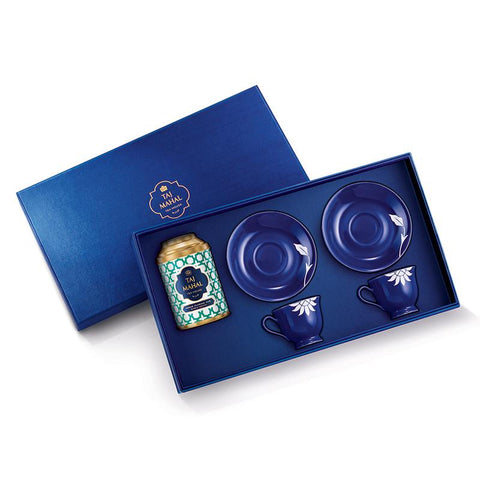 Hindol Bone China Gift Set for Two with Assam Flaming Hue Tea
