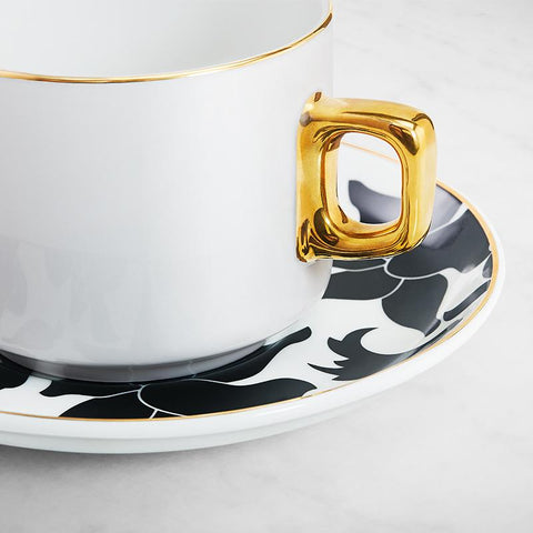 Bahar 24K Gold Plated Gift Set for Four with Assam Flaming Hue Tea and Accessories